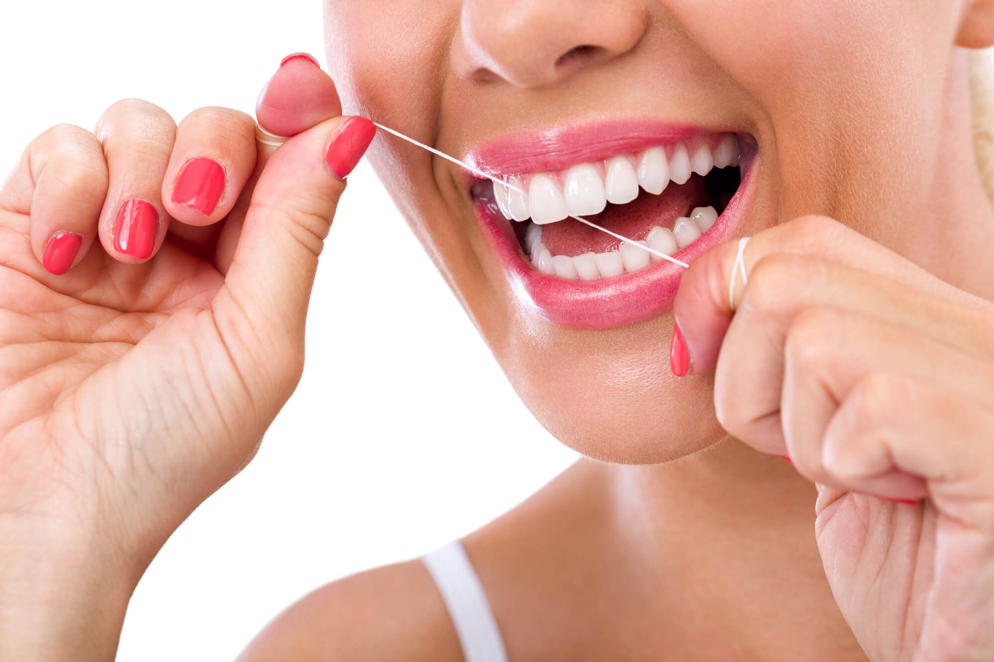 woman-flossing-her-teeth