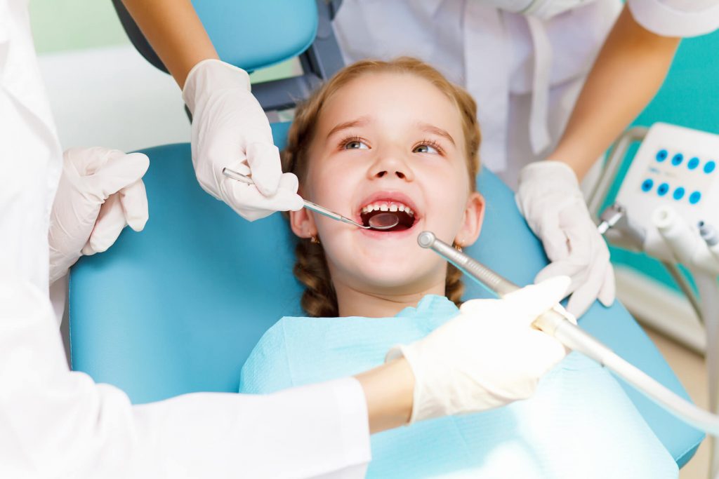 pediatric dentist in Raleigh with patient
